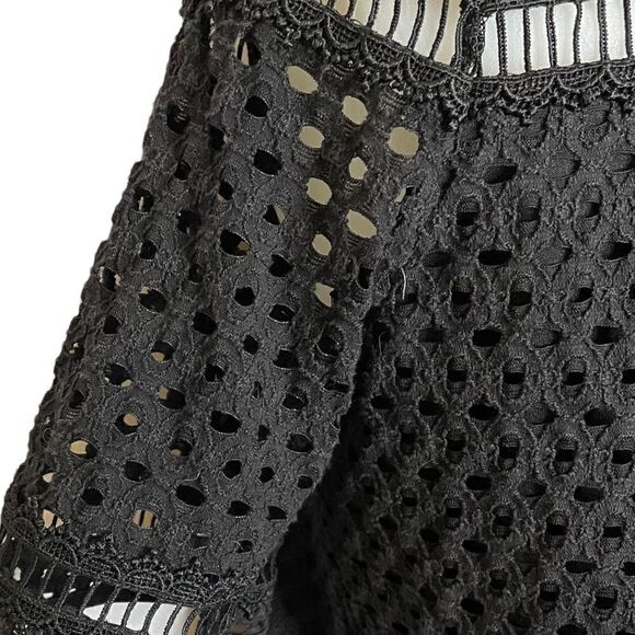 𝅺black Eyelet Lace Blouse 🌻 - Picture 3 of 5